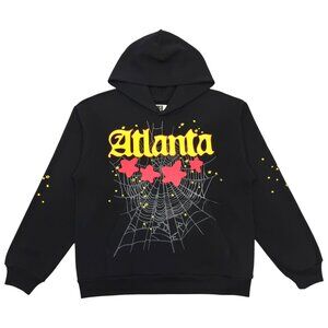 Sp5der Atlanta Hoodie Sweatshirt Black | Spider Worldwide